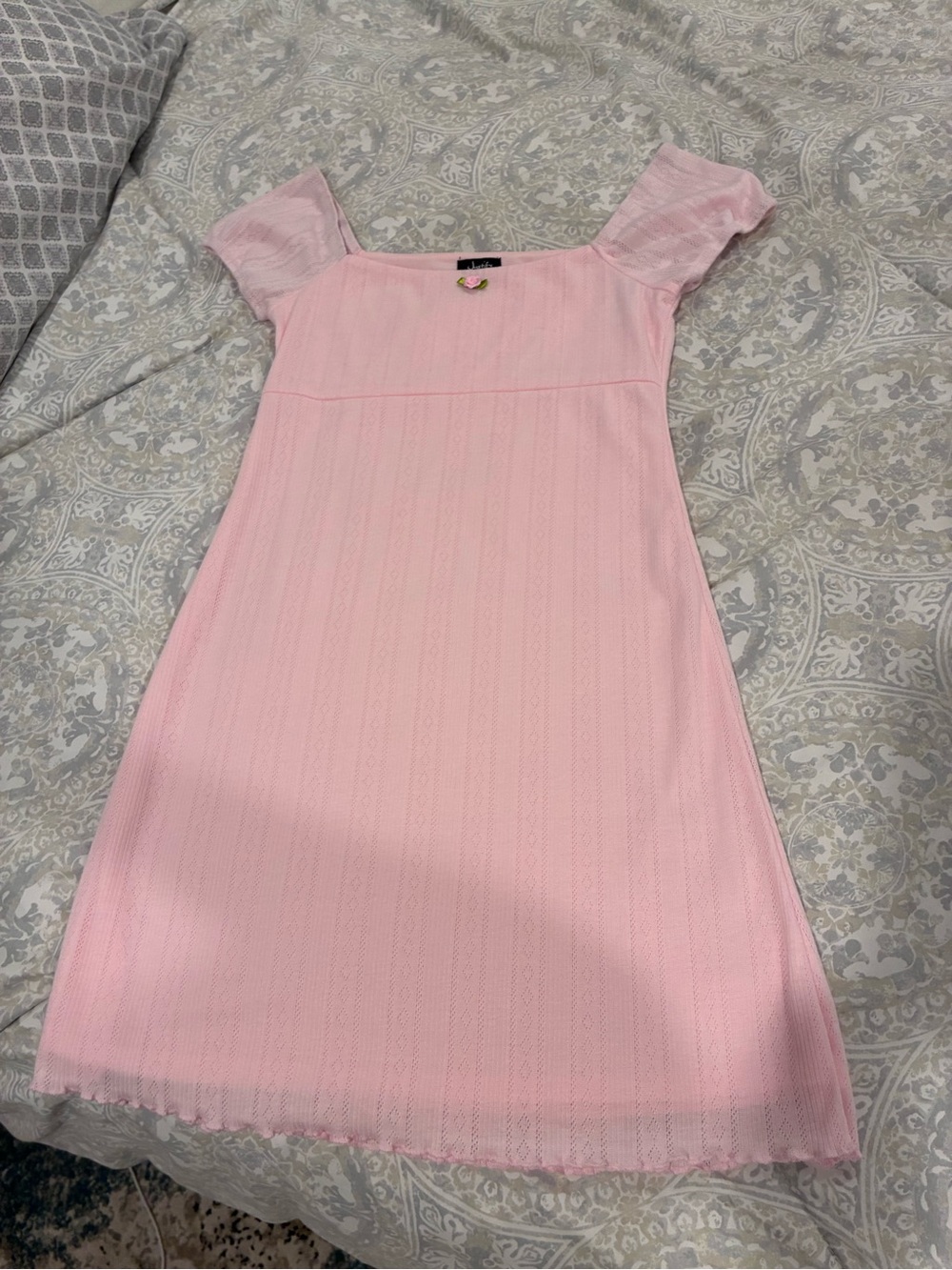Justify Blush Pink Square-Neck Mini Dress